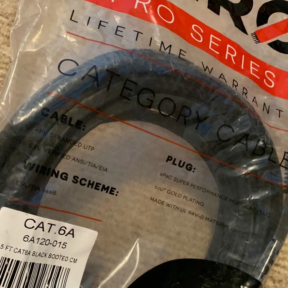 Zero Pro Series CAT 6A Ethernet Cable